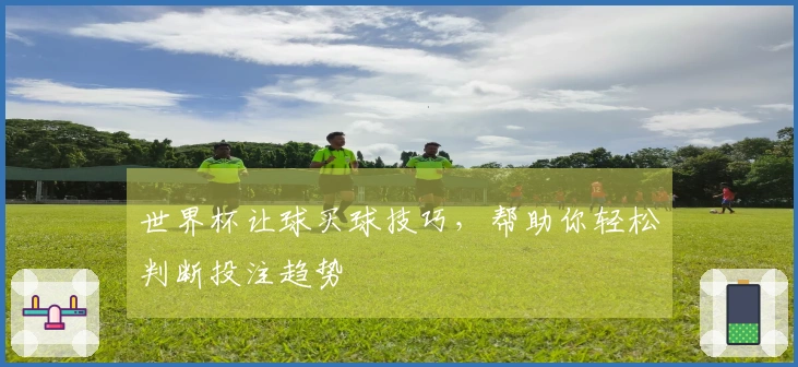 世界杯让球买球技巧，帮助你轻松判断投注趋势